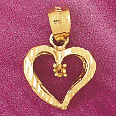 Dazzlers Jewelry Heart Pendant Necklace Charm Bracelet in Yellow, White or Rose Gold 3988, MPN: DZ-…
