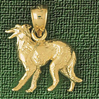 Dazzlers Jewelry Borzoi Russian Wolfhound Dog Pendant Necklace Charm Bracelet in Yellow, White or R…