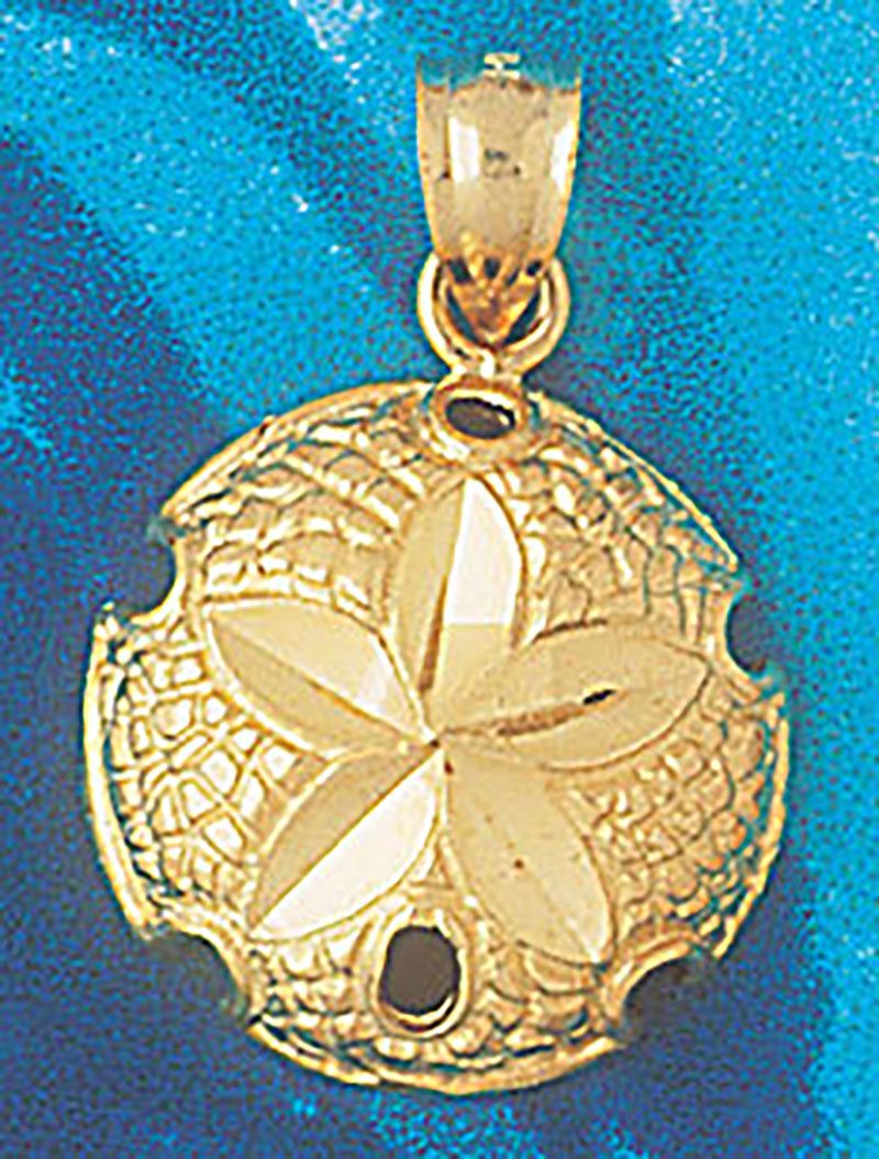 Dazzlers Jewelry Sand Dollar Sea urchins Pendant Necklace Charm Bracelet in Yellow, White or Rose G…