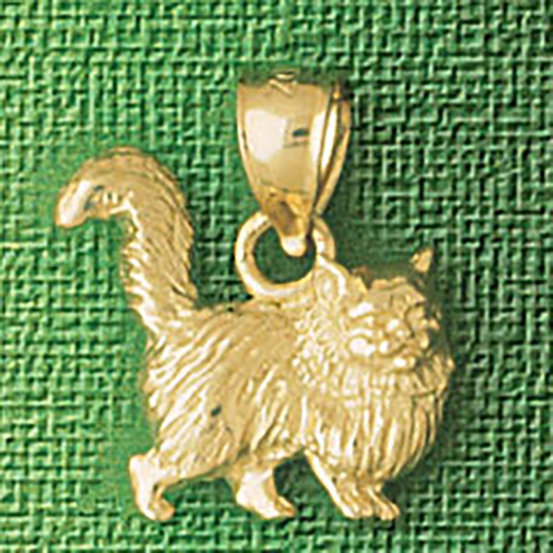 Dazzlers Jewelry 3 Dimensional Cat Pendant Necklace Charm Bracelet in Yellow, White or Rose Gold 20…