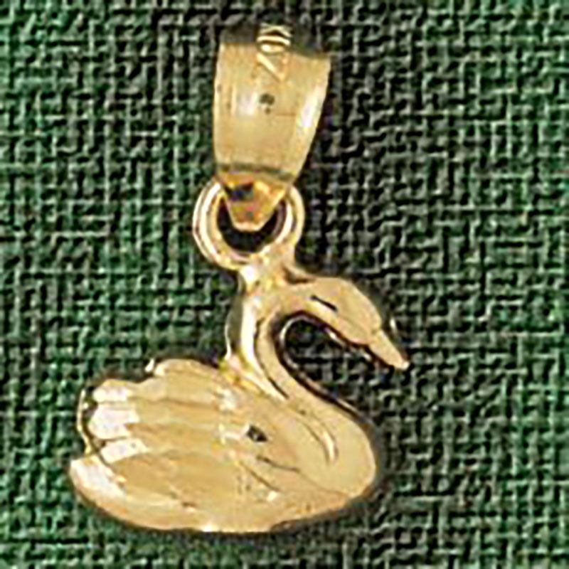 Dazzlers Jewelry Swan Pendant Necklace Charm Bracelet in Yellow, White or Rose Gold 3010, MPN: DZ-3…