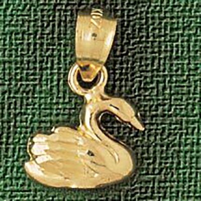 Dazzlers Jewelry Swan Pendant Necklace Charm Bracelet in Yellow, White or Rose Gold 3010, MPN: DZ-3…
