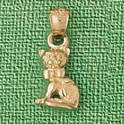 Dazzlers Jewelry Cat Kitten Pendant Necklace Charm Bracelet in Yellow, White or Rose Gold 1997, MPN…