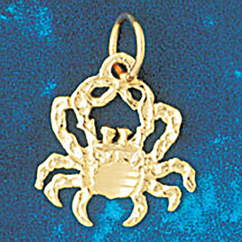 Dazzlers Jewelry Crab Pendant Necklace Charm Bracelet in Yellow, White or Rose Gold 749, MPN: DZ-749
