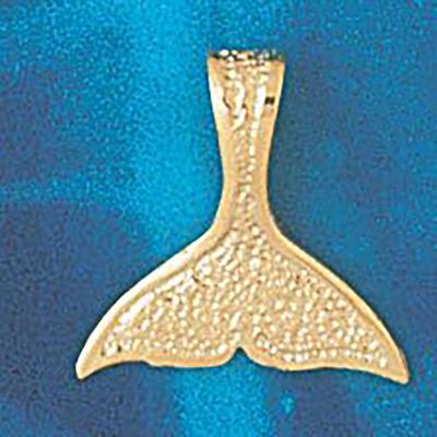 Dazzlers Jewelry Whale Tail Pendant Necklace Charm Bracelet in Yellow, White or Rose Gold 870, MPN:…