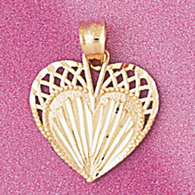 Dazzlers Jewelry Heart Pendant Necklace Charm Bracelet in Yellow, White or Rose Gold 4078, MPN: DZ-…