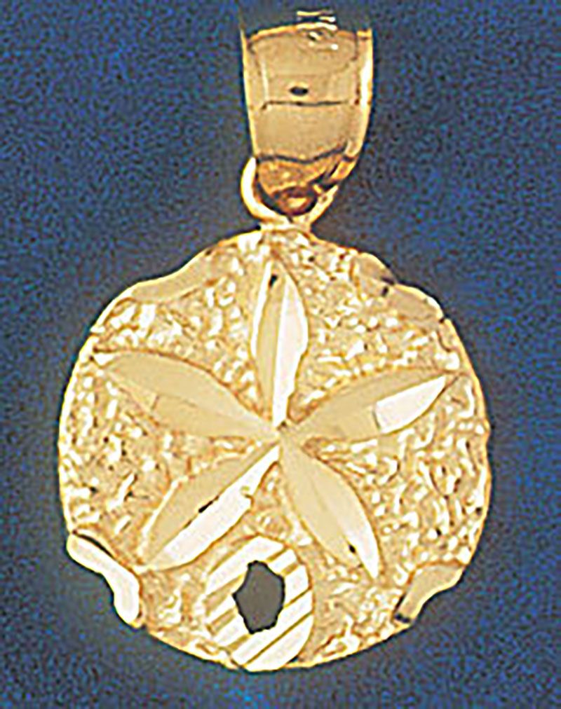 Dazzlers Jewelry Sand Dollar Sea urchins Pendant Necklace Charm Bracelet in Yellow, White or Rose G…