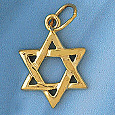 Dazzlers Jewelry Star of David Pendant Necklace Charm Bracelet in Yellow, White or Rose Gold 9211, …