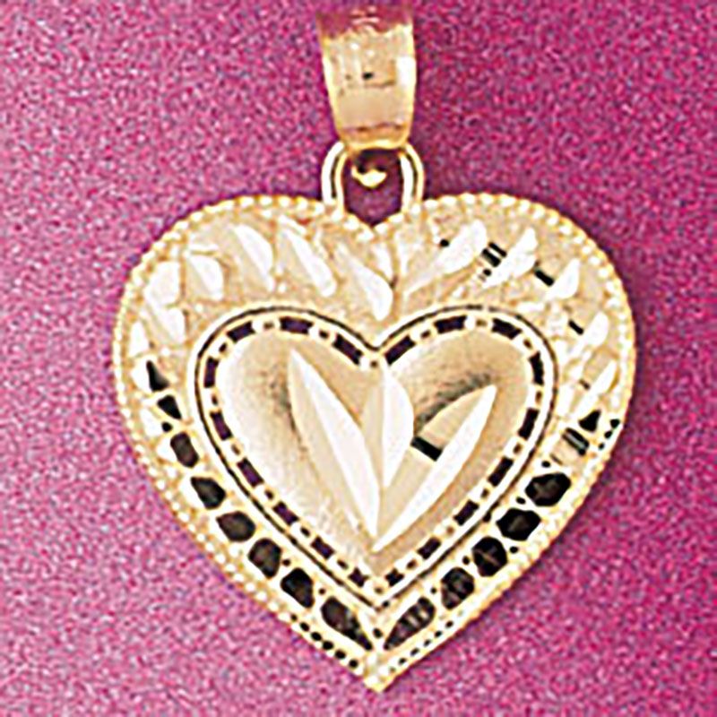 Dazzlers Jewelry Heart Pendant Necklace Charm Bracelet in Yellow, White or Rose Gold 4082, MPN: DZ-…