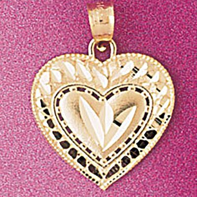 Dazzlers Jewelry Heart Pendant Necklace Charm Bracelet in Yellow, White or Rose Gold 4082, MPN: DZ-…