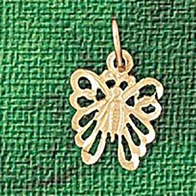 Dazzlers Jewelry Butterfly Pendant Necklace Charm Bracelet in Yellow, White or Rose Gold 3133, MPN:…