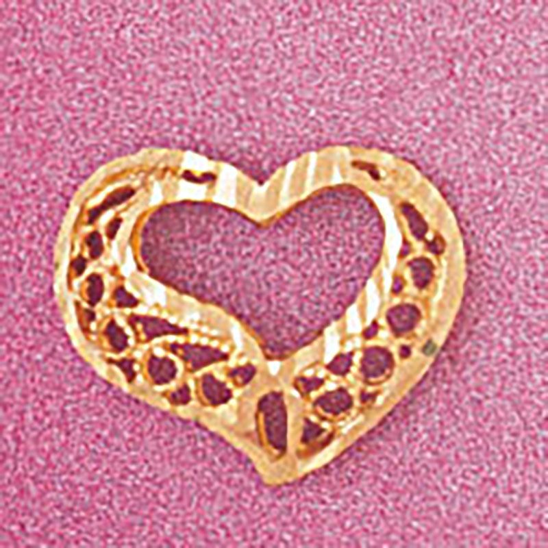 Dazzlers Jewelry Heart Pendant Necklace Charm Bracelet in Yellow, White or Rose Gold 3945, MPN: DZ-…