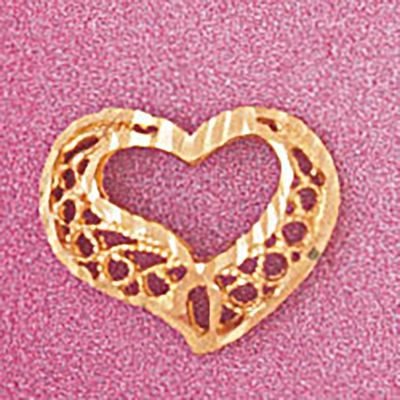 Dazzlers Jewelry Heart Pendant Necklace Charm Bracelet in Yellow, White or Rose Gold 3945, MPN: DZ-…