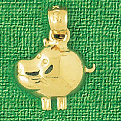 Dazzlers Jewelry Hippo Pendant Necklace Charm Bracelet in Yellow, White or Rose Gold 2606, MPN: DZ-…