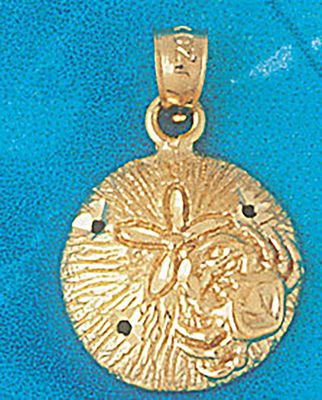 Dazzlers Jewelry Sand Dollar Sea urchins Pendant Necklace Charm Bracelet in Yellow, White or Rose G…