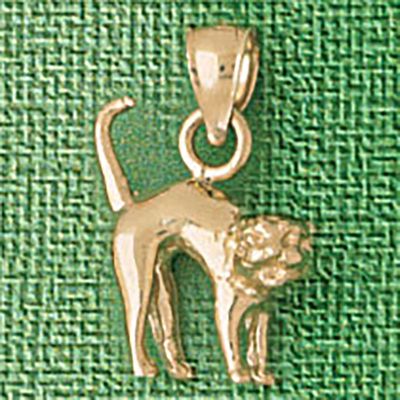 Dazzlers Jewelry Cat Kitten Pendant Necklace Charm Bracelet in Yellow, White or Rose Gold 1990, MPN…