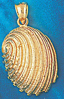 Dazzlers Jewelry Seashell Shell Pendant Necklace Charm Bracelet in Yellow, White or Rose Gold 253, …