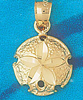Dazzlers Jewelry Sand Dollar Sea urchins Pendant Necklace Charm Bracelet in Yellow, White or Rose G…