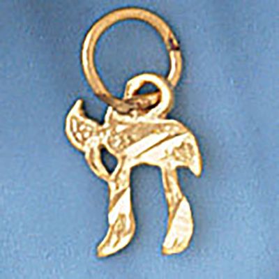 Dazzlers Jewelry Chai Pendant Necklace Charm Bracelet in Yellow, White or Rose Gold 9136, MPN: DZ-9…