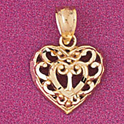 Dazzlers Jewelry Heart Pendant Necklace Charm Bracelet in Yellow, White or Rose Gold 4069, MPN: DZ-…