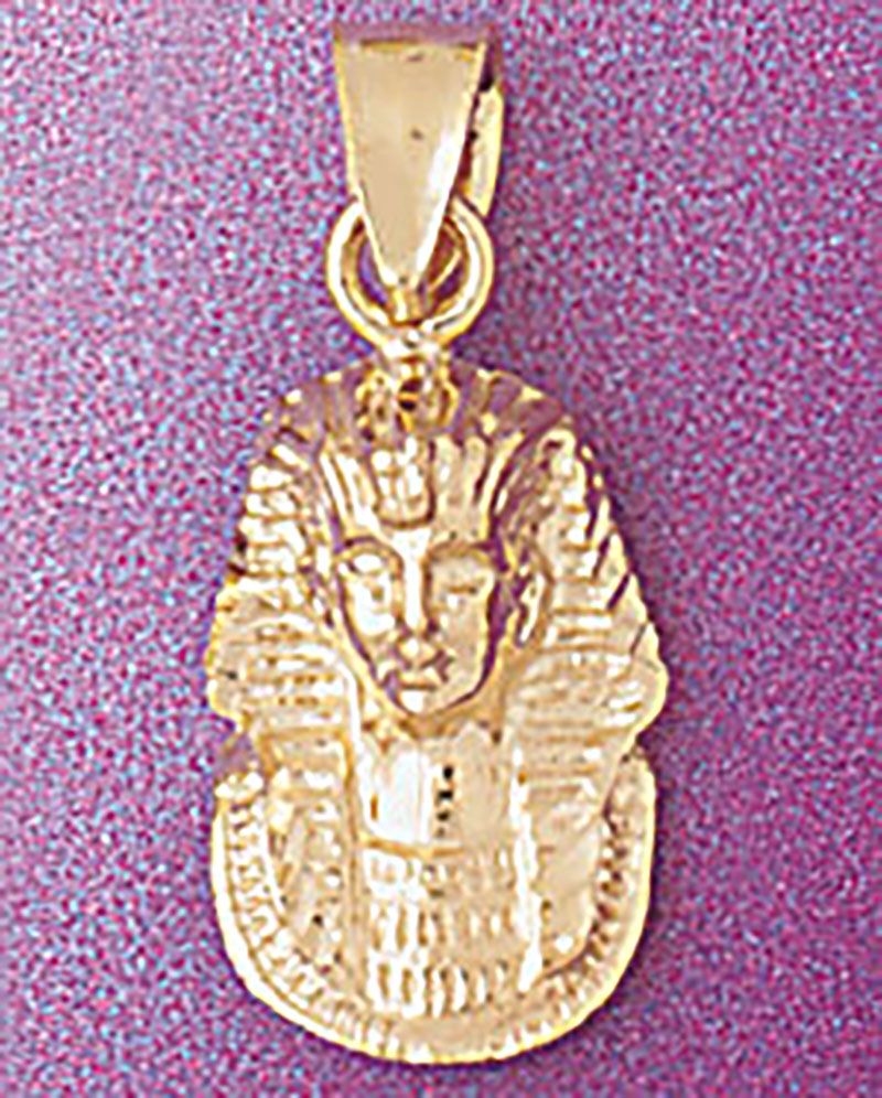 Dazzlers Jewelry Egyptian Pharaoh Pendant Necklace Charm Bracelet in Yellow, White or Rose Gold 479…