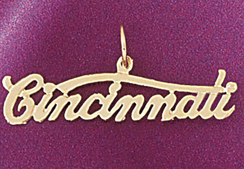 Dazzlers Jewelry Cincinnati Pendant Necklace Charm Bracelet in Yellow, White or Rose Gold 4999, MPN…