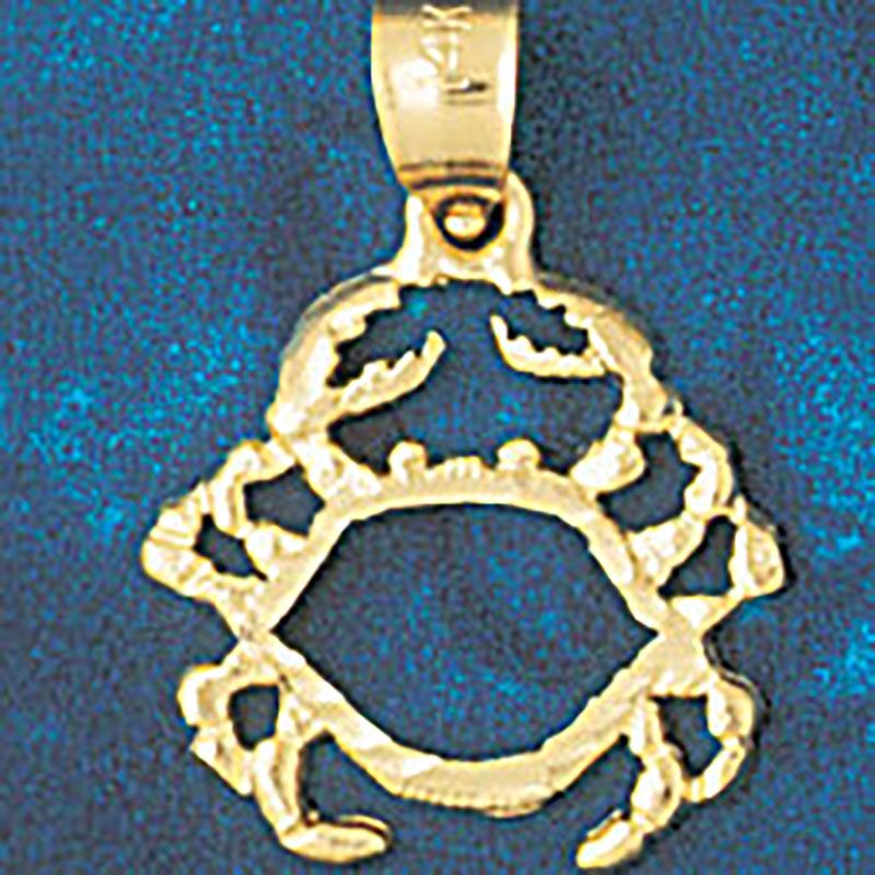 Dazzlers Jewelry Crab Pendant Necklace Charm Bracelet in Yellow, White or Rose Gold 748, MPN: DZ-748