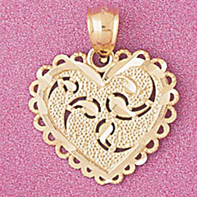 Dazzlers Jewelry Heart Pendant Necklace Charm Bracelet in Yellow, White or Rose Gold 4081, MPN: DZ-…