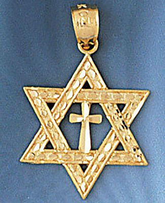 Dazzlers Jewelry Star of David Pendant Necklace Charm Bracelet in Yellow, White or Rose Gold 9171, …