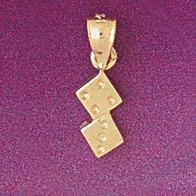 Dazzlers Jewelry Dice Pendant Necklace Charm Bracelet in Yellow, White or Rose Gold 5430, MPN: DZ-5…