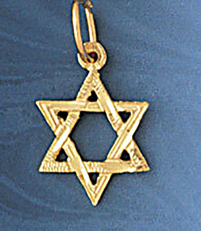 Dazzlers Jewelry Star of David Pendant Necklace Charm Bracelet in Yellow, White or Rose Gold 9157, …
