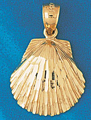Dazzlers Jewelry Seashell Shell Pendant Necklace Charm Bracelet in Yellow, White or Rose Gold 212, …