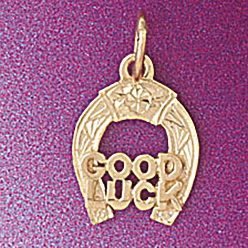 Dazzlers Jewelry Lucky Horseshoe Pendant Necklace Charm Bracelet in Yellow, White or Rose Gold 5148…