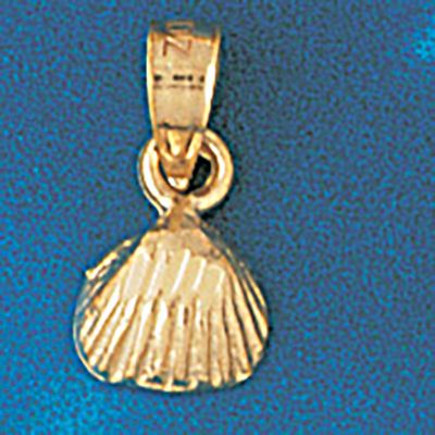 Dazzlers Jewelry Seashell Shell Pendant Necklace Charm Bracelet in Yellow, White or Rose Gold 204, …