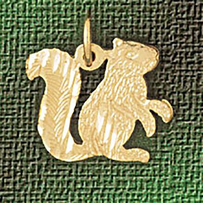 Dazzlers Jewelry Squirrel Pendant Necklace Charm Bracelet in Yellow, White or Rose Gold 2703, MPN: …