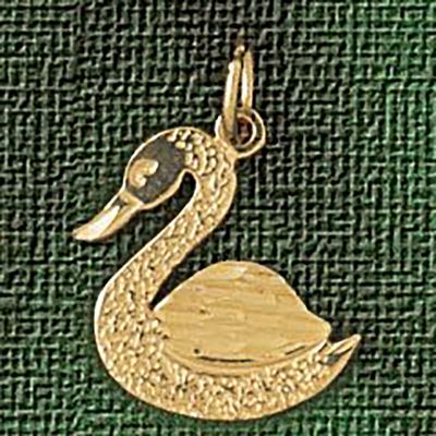 Dazzlers Jewelry Swan Pendant Necklace Charm Bracelet in Yellow, White or Rose Gold 3011, MPN: DZ-3…