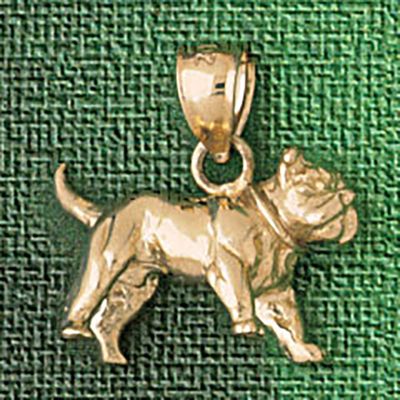 Dazzlers Jewelry French Bulldog Dog Pendant Necklace Charm Bracelet in Yellow, White or Rose Gold 2…