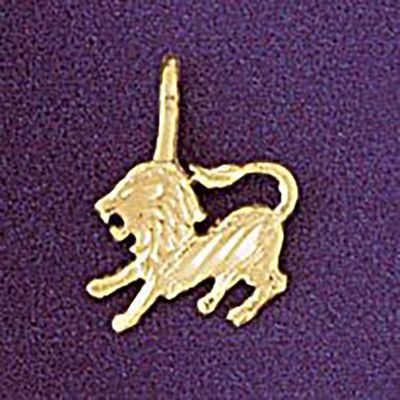 Dazzlers Jewelry Leo Lion Zodiac Pendant Necklace Charm Bracelet in Yellow, White or Rose Gold 9336…