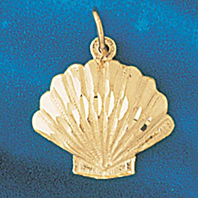 Dazzlers Jewelry Seashell Shell Pendant Necklace Charm Bracelet in Yellow, White or Rose Gold 233, …