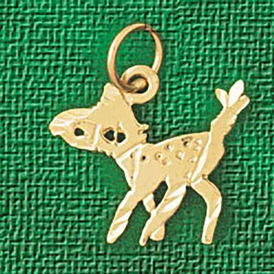 Dazzlers Jewelry Gazelle Pendant Necklace Charm Bracelet in Yellow, White or Rose Gold 2223, MPN: D…