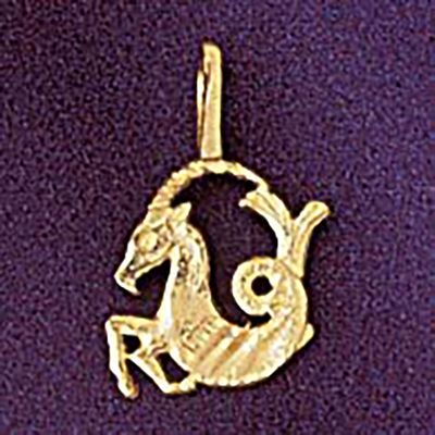 Dazzlers Jewelry Capricorn Goat Zodiac Pendant Necklace Charm Bracelet in Yellow, White or Rose Gol…