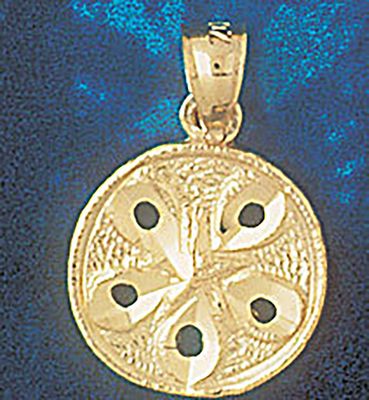 Dazzlers Jewelry Sand Dollar Sea urchins Pendant Necklace Charm Bracelet in Yellow, White or Rose G…