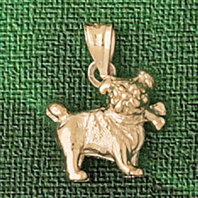 Dazzlers Jewelry French Bulldog Dog Pendant Necklace Charm Bracelet in Yellow, White or Rose Gold 2…
