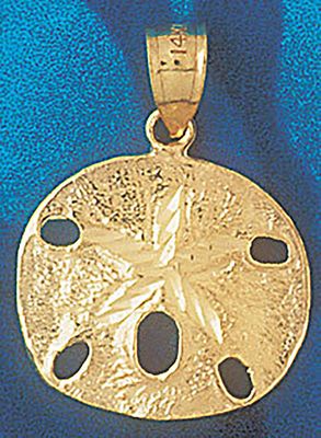 Dazzlers Jewelry Sand Dollar Sea urchins Pendant Necklace Charm Bracelet in Yellow, White or Rose G…