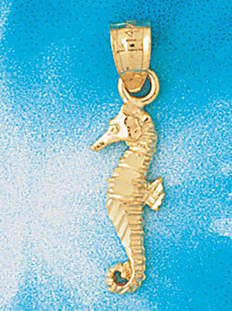 Dazzlers Jewelry Seahorse Pendant Necklace Charm Bracelet in Yellow, White or Rose Gold 952, MPN: D…