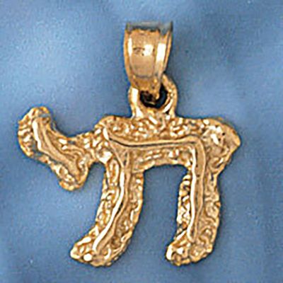 Dazzlers Jewelry Chai Pendant Necklace Charm Bracelet in Yellow, White or Rose Gold 9128, MPN: DZ-9…