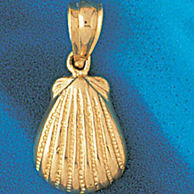Dazzlers Jewelry Seashell Shell Pendant Necklace Charm Bracelet in Yellow, White or Rose Gold 228, …