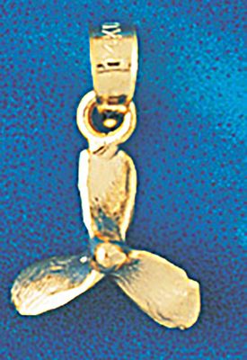 Dazzlers Jewelry Ship Propeller Pendant Necklace Charm Bracelet in Yellow, White or Rose Gold 1216,…