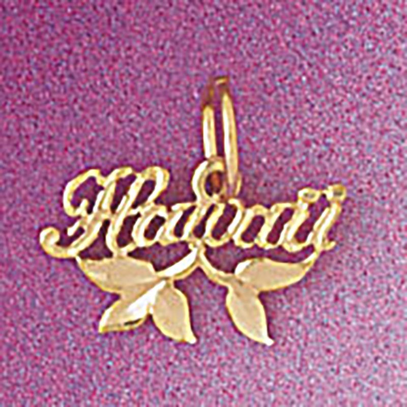 Dazzlers Jewelry Hawaii Pendant Necklace Charm Bracelet in Yellow, White or Rose Gold 4981, MPN: DZ…