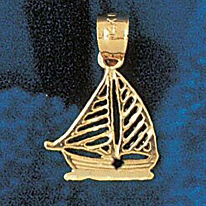Dazzlers Jewelry Sailboat Pendant Necklace Charm Bracelet in Yellow, White or Rose Gold 1157, MPN: …